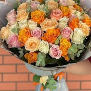 60 Cm 51 Adet Dört Renk Gülden Buket