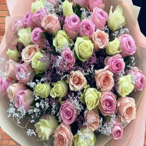 60 Cm 51 Adet İki Renk Gülden Buket