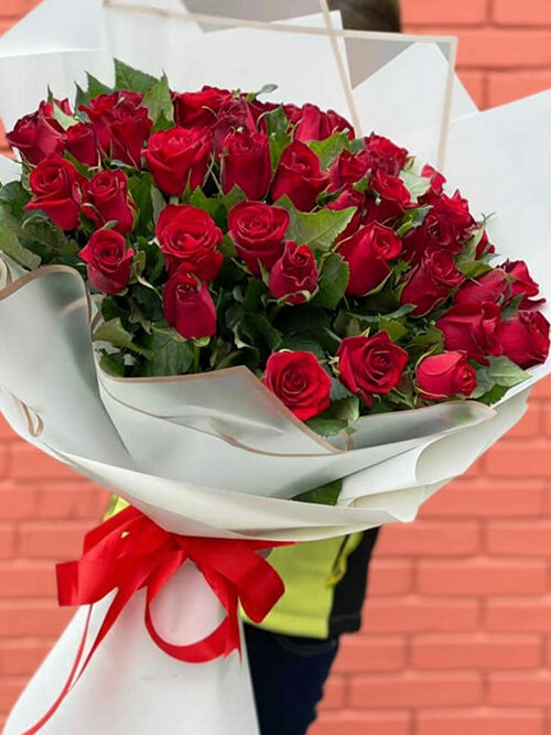 70 Cm 75 Adet Kırmızı Gülden Buket