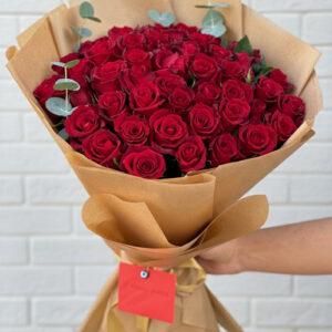 60 Cm 40 Kırmızı Gülden Buket
