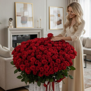 Sepette 300 Kırmızı Gül