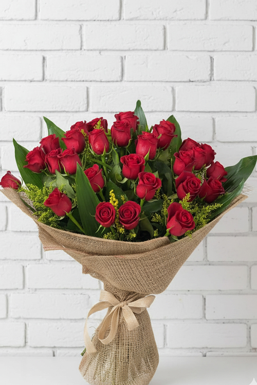 60 Cm 41 Adet Kırmızı Gülden Buket