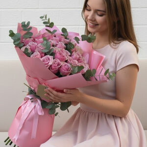 60 Cm 50 Pembe Gülden Buket