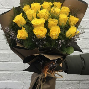60 cm 20 Adet Sarı Gülden Buket