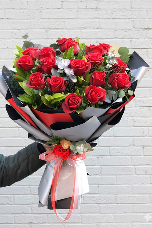 70 Cm 30 Adet Kırmızı Gülden Buket