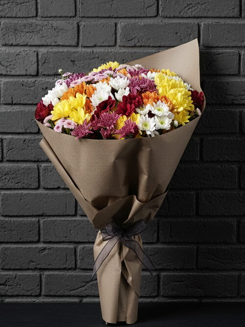 10 Dal Renkli Papatya Buketi