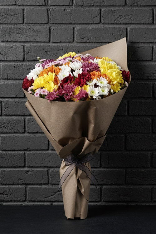 10 Dal Renkli Papatya Buketi