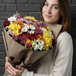 10 Dal Renkli Papatya Buketi