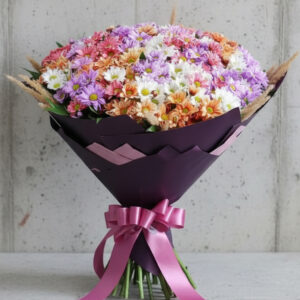 50 Dal Renkli Papatya Buketi