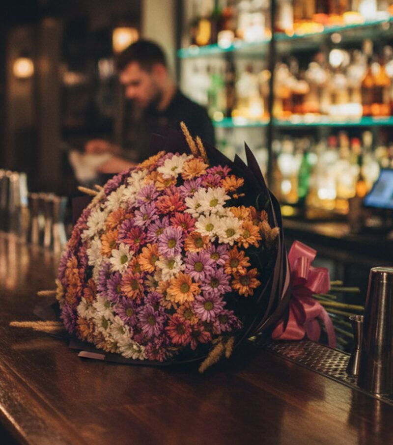 50 Dal Renkli Papatya Buketi