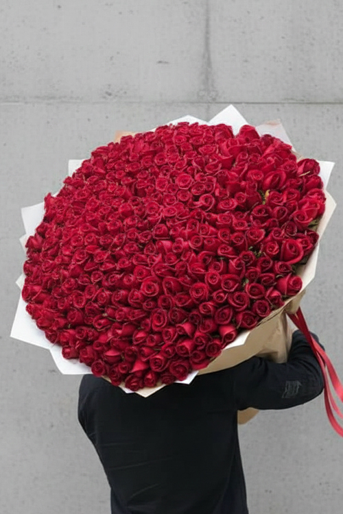 80 Cm 200 Kırmızı Gülden Buket