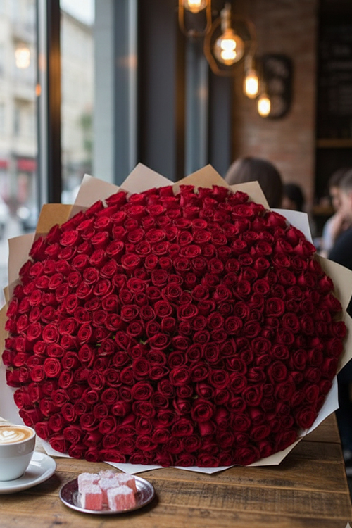 80 Cm 200 Kırmızı Gülden Buket
