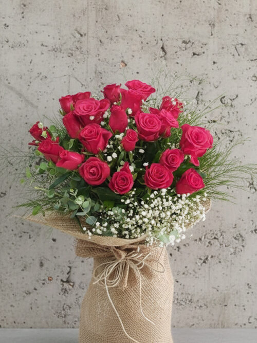 70 Cm 21 Adet Kırmızı Gülden Buket