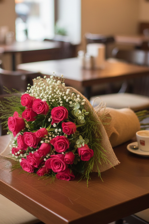 70 Cm 21 Adet Kırmızı Gülden Buket