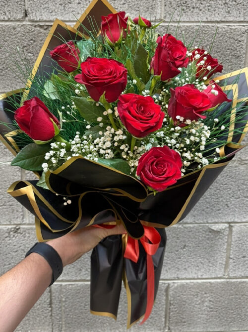 50 Cm 15 Adet Kırmızı Gülden Buket