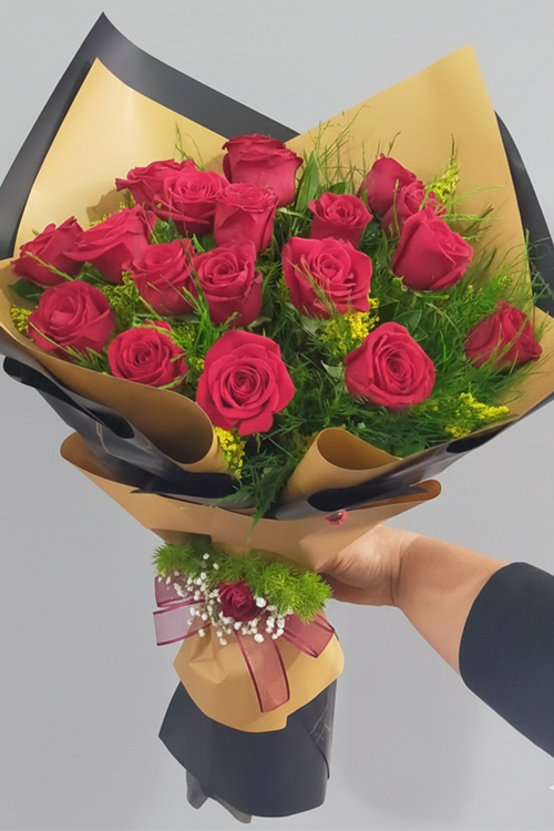 50 Cm 25 Adet Kırmızı Gülden Buket 50 Cm 25 Adet Kırmızı Gülden Buket