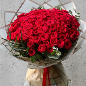 60 cm 75 Adet Kırmızı Gülden Buket